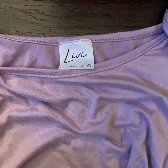 Lilac ruched tie tank - Picture 2 of 4